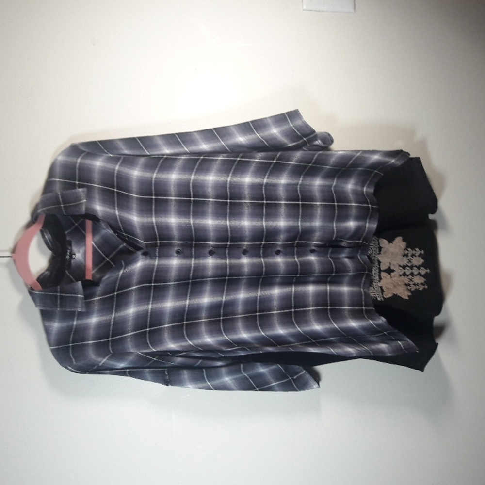 Andree' by Unit Flannel/Velvet Shaket Shirt